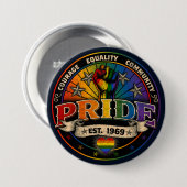 Pride est. 1969 ronde button 7,6 cm (Voorkant /achterkant)