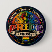 Pride est. 1969 ronde button 7,6 cm (Voorkant)
