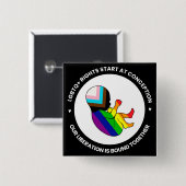 Pride Fetus Button (vierkant) (Voorkant /achterkant)