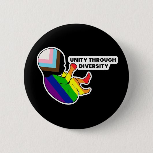 Pride Fetus Eenheid door verscheidenheid Button (Voorkant)