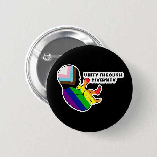 Pride Fetus Eenheid door verscheidenheid Button (Voorkant /achterkant)