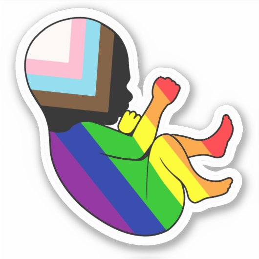 Pride Fetus Sticker (Voorkant)