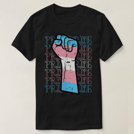 Pride Fist Transgender TransPride Flag Transsexua T-shirt (Design voorkant)