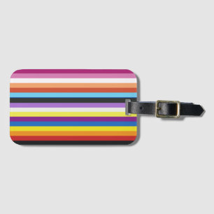 Pride Flag Colorful Stripes Pattern Bagagelabel