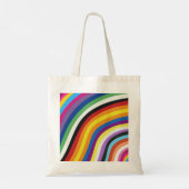 Pride Flag Colorful Stripes Pattern Canvas tas (Achterkant)