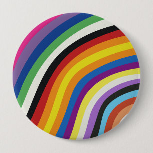Pride Flag Colorful Stripes Pattern Ronde Button 4,0 Cm