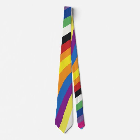 Pride Flag Colorful Stripes Pattern Stropdas (Voorkant)