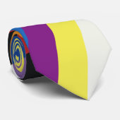 Pride Flag Colorful Stripes Pattern Stropdas (Opgerold)