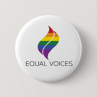 Pride Flag Equal Voices Logo Ronde Button 5,7 Cm