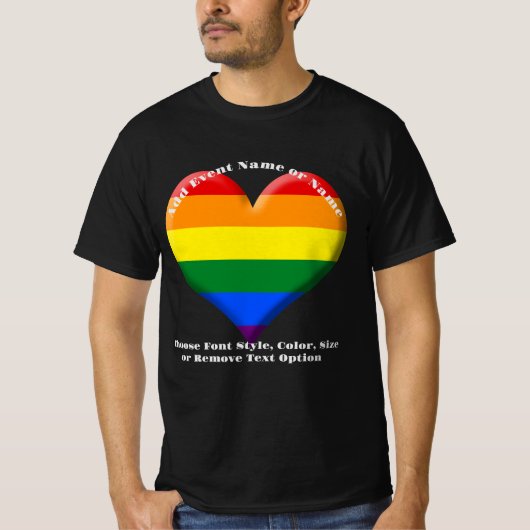 Pride Flag Heart T-shirt (Voorkant)