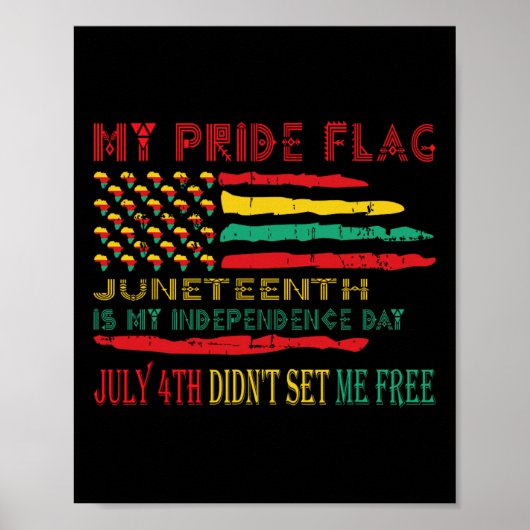 Pride Flag Juneteenth is mijn onafhankelijkheidsda Poster (Voorkant)