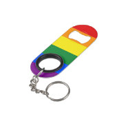 Pride Flag Mini Flessenopener (Achterkant Gekanteld)