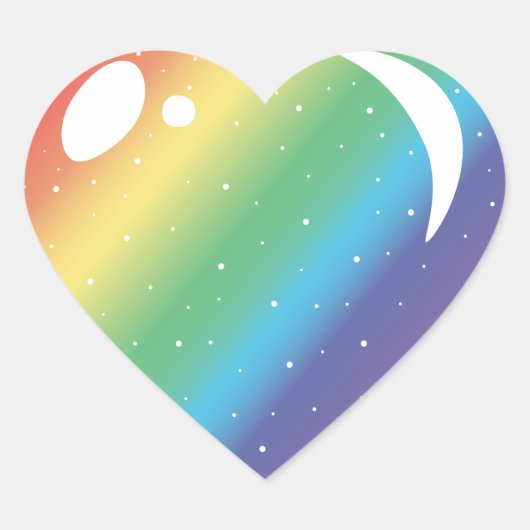 Pride Galaxy Heart Sticker (Voorkant)