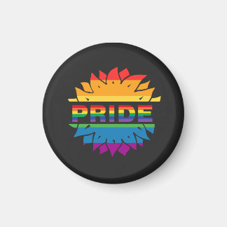 Pride-gay lgbtq queer-regenboogzonnebloem T-Shirt Magneet