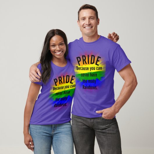 Pride Gay Pride Cant heeft te veel regenbogen T-shirt (Unisex)