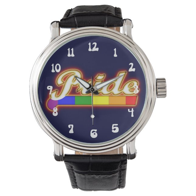 Pride Gay Pride Glowing Pride Horloge (Voorkant)