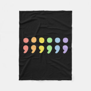 Pride Geestelijke Gezondheid Semicolon LGBTQIA+ LG Fleece Deken