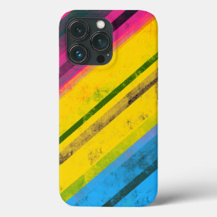 Pride Gelijkheid Pan Vlag Grunge Strepen LGBTQIA iPhone 13 Pro Hoesje