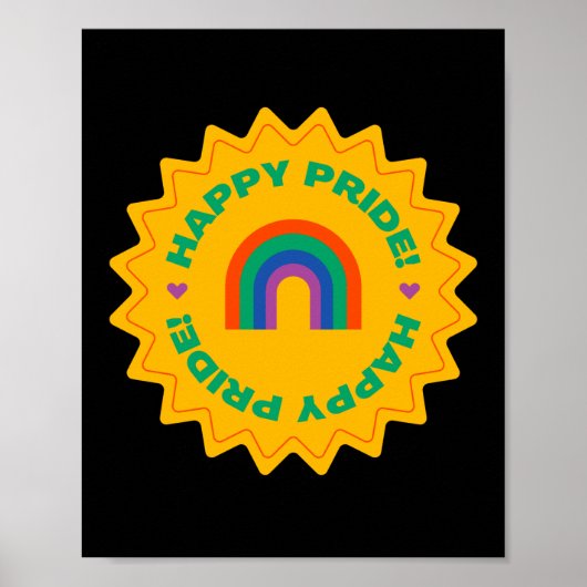 Pride. Gelukkig trots. Kieliefde, regenboogkleur Poster (Voorkant)