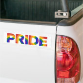 Pride Geometrische regenboogtekst Bumpersticker (Op Truck)