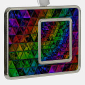 Pride Glas Verzilverd Kader Ornament (Rechts)