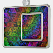 Pride Glas Verzilverd Kader Ornament (Links)