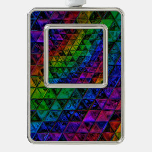 Pride Glas Verzilverd Kader Ornament