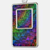 Pride Glas Verzilverd Kader Ornament (Links)