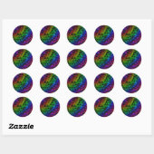 Pride Glass Ronde Sticker (Vel)