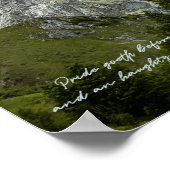 Pride goeth voor vernietiging Proverbs Quote Poster (Hoek)