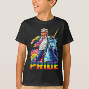 Pride Grappig Trump Rijden Eenhoorn LGBT Homo Lesb T-shirt