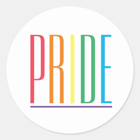 PRIDE Grote ronde Stickers (Voorkant)