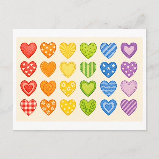 Pride Hart Collage Briefkaart (Voorkant)