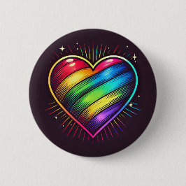 Pride Heart Badge Ronde Button 5,7 Cm