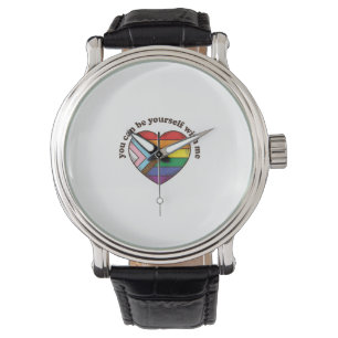 Pride Heart Je kunt jezelf zijn met mij T-shirt De Horloge