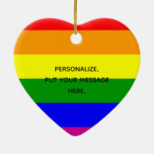 Pride Heart Keramisch Ornament (Achterkant)