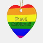 Pride Heart Keramisch Ornament (Links)