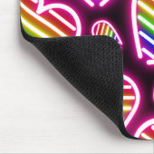 Pride Heart Neon Tekenen Muismat (Hoek)