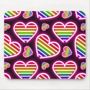 Pride Heart Neon Tekenen Muismat