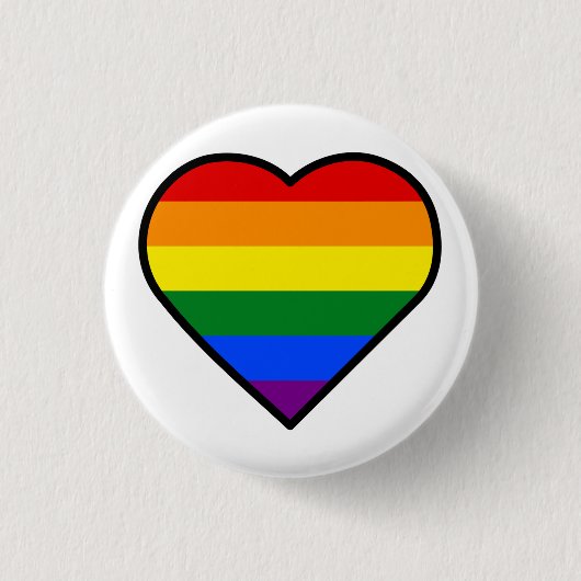 PRIDE HEART RONDE BUTTON 3,2 CM (Voorkant)
