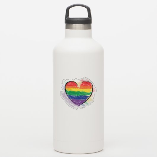 Pride Heart Sticker (Waterfles)