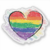Pride Heart Sticker (Voorkant)
