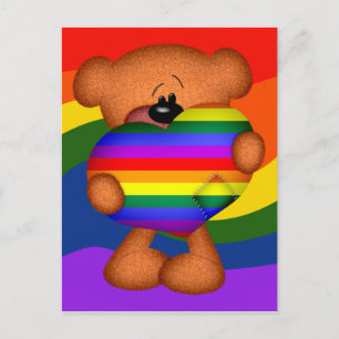 Pride Heart Teddy Bear Briefkaart