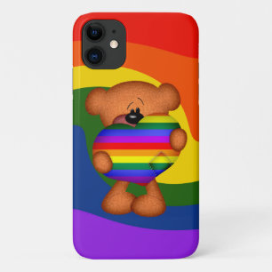 Pride Heart Teddy Bear iPhone 11 Hoesje