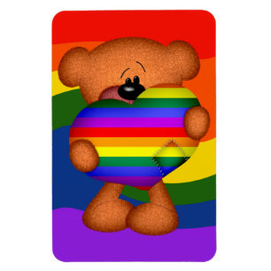 Pride Heart Teddy Bear Magneet