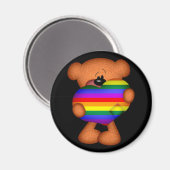 Pride Heart Teddy Bear Magneet (Voorkant / Achterkant)