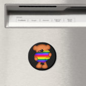 Pride Heart Teddy Bear Magneet (Insitu (Vaatwasser))