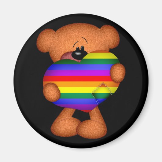 Pride Heart Teddy Bear Magneet (Voorkant)