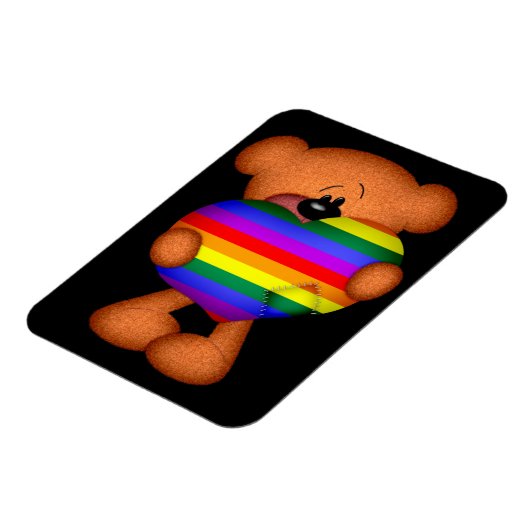Pride Heart Teddy Bear Magneet (Linkerzijde)
