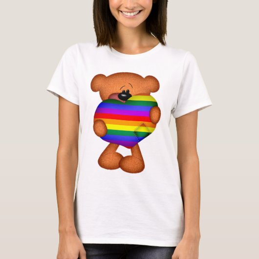 Pride Heart Teddy Bear T-shirt (Voorkant)